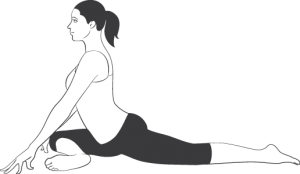 back pain: Sciatic nerve stretch on glut region