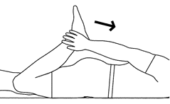 back pain: quad stretch 