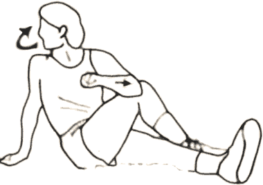 low back stretch while sitting 